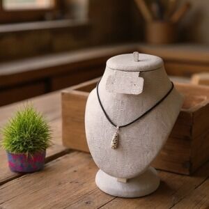 Boho Dalmatian Jasper Pendant Necklace | Healing Crystal Stone Jewelry Gift‎